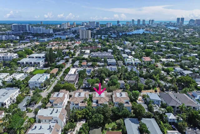 an aerial view of city