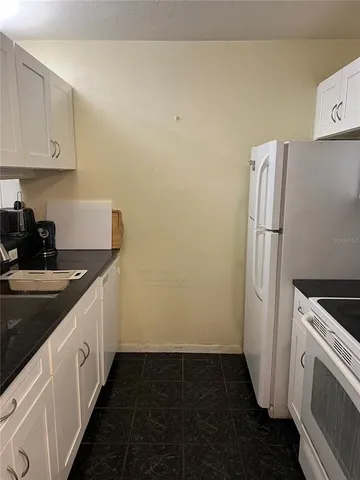 a kitchen with a sink a stove and refrigerator