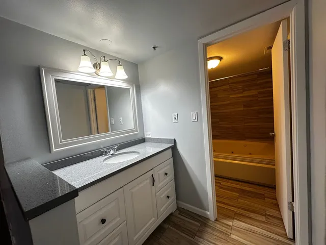 a bathroom with a toilet and a bathtub