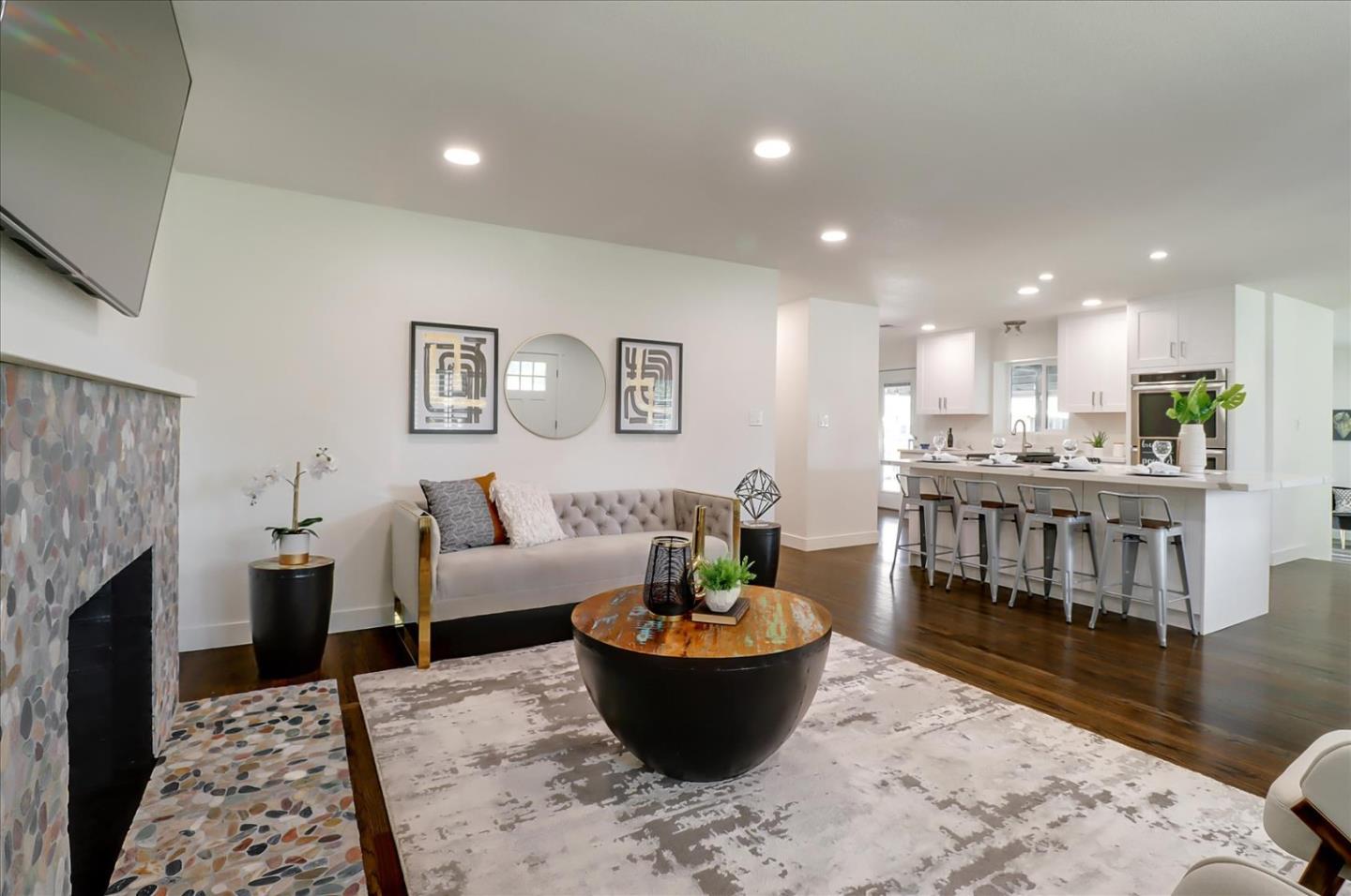 280 Dallas Drive Campbell, CA 95008 - Photo 5 of 64 a living room with furniture and a fireplace