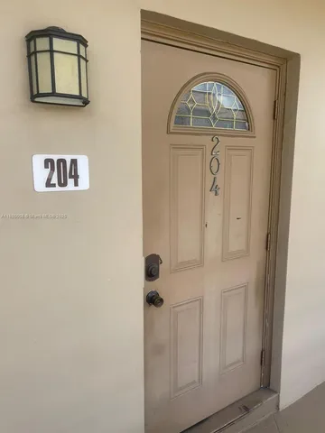 a view of front door door