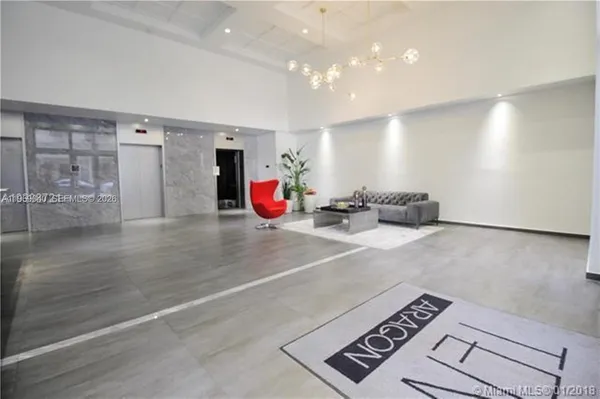a view of hallway with couch