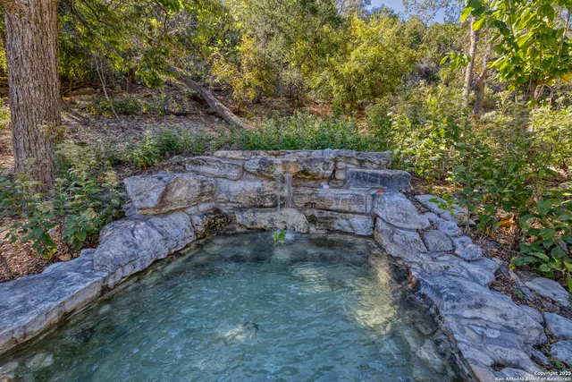 a view of a house with backyard and trees