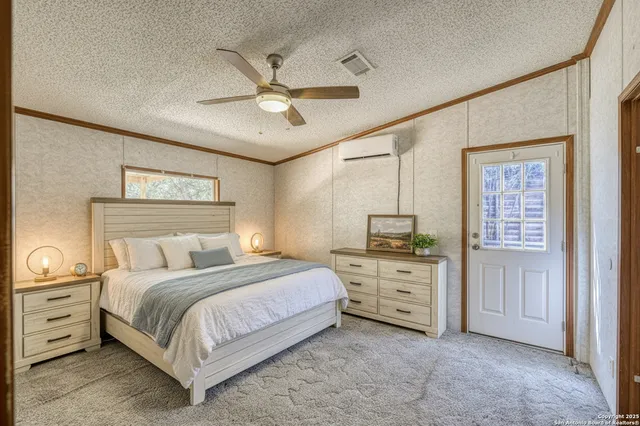 a view of a lake with a forest