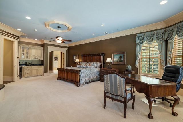 a view of a porch with wooden floor