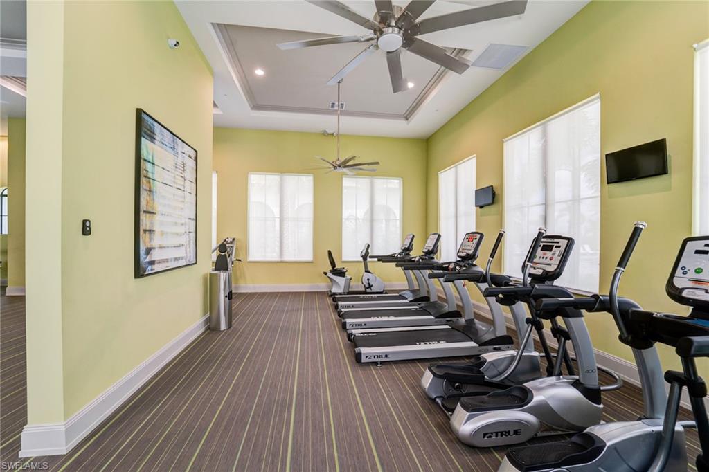 5174 Julienne Road Immokalee, FL 34142 - Photo 9 of 16 Exercise room with ceiling fan and recessed lighting