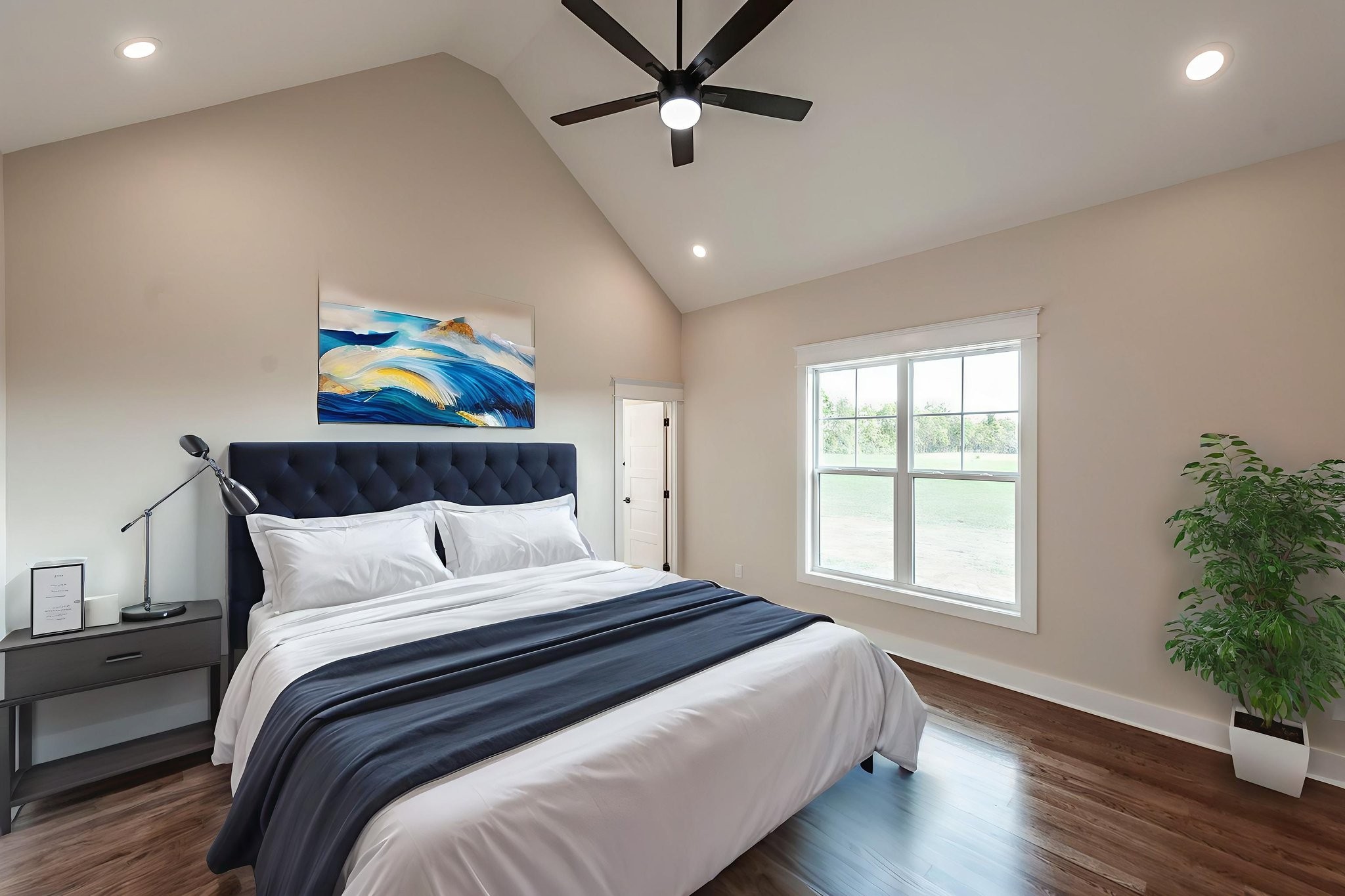 1060 Millbrook Way Gallatin, TN 37066 - Photo 34 of 79 a bedroom with bed and paintings on the wall