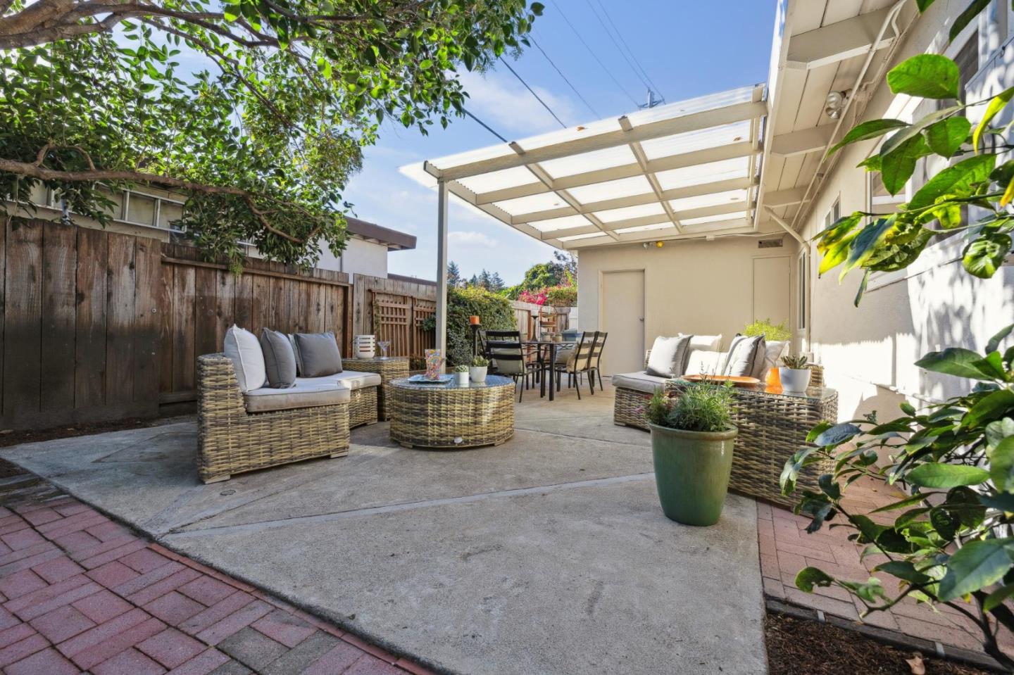 741 Emily Drive Mountain View, CA 94043 - Photo 29 of 30 a view of the patio with couches and potted plants