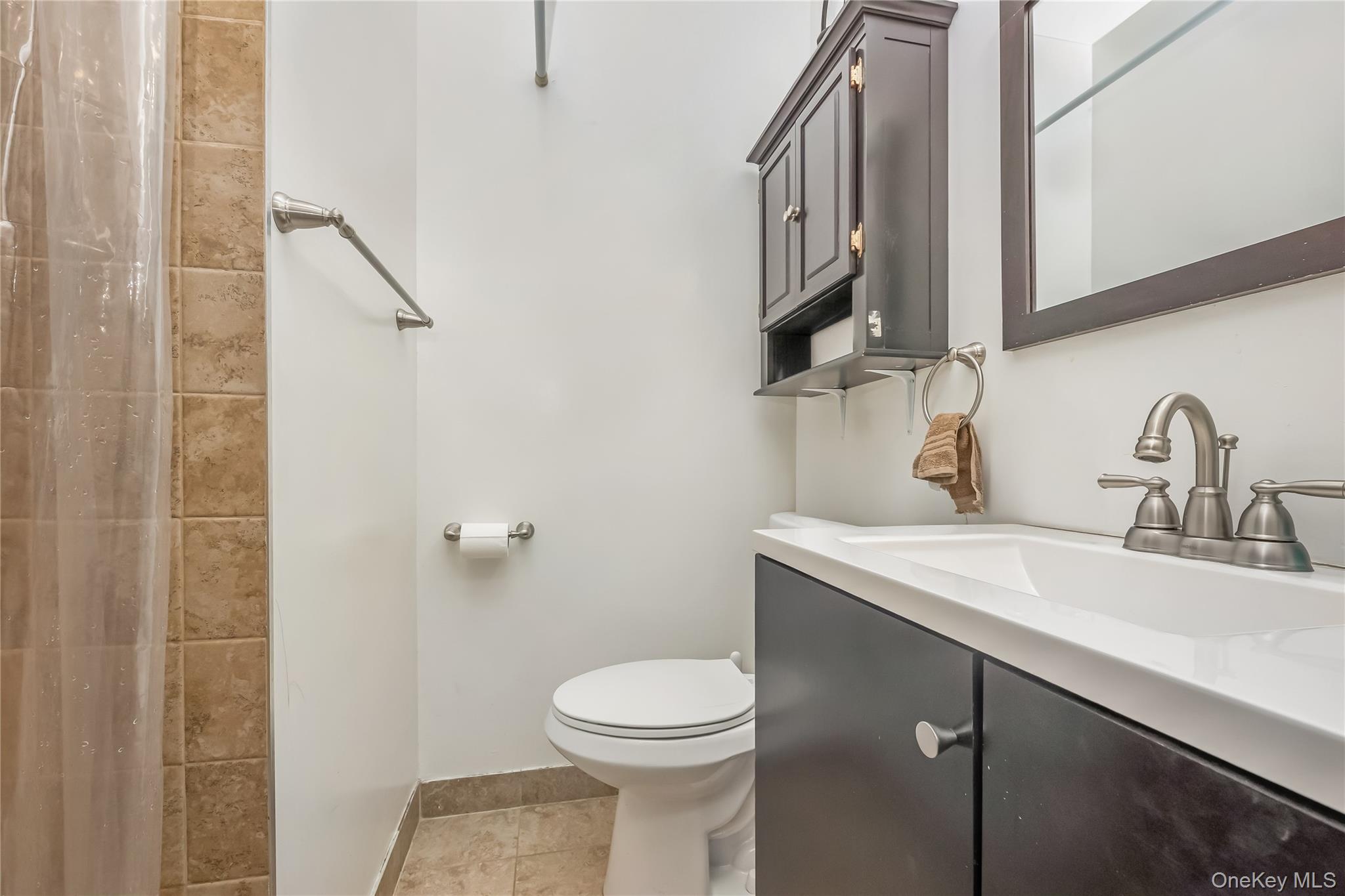 71-59 58th Road Queens, NY 11378 - Photo 31 of 34 a bathroom with a sink a toilet and mirror