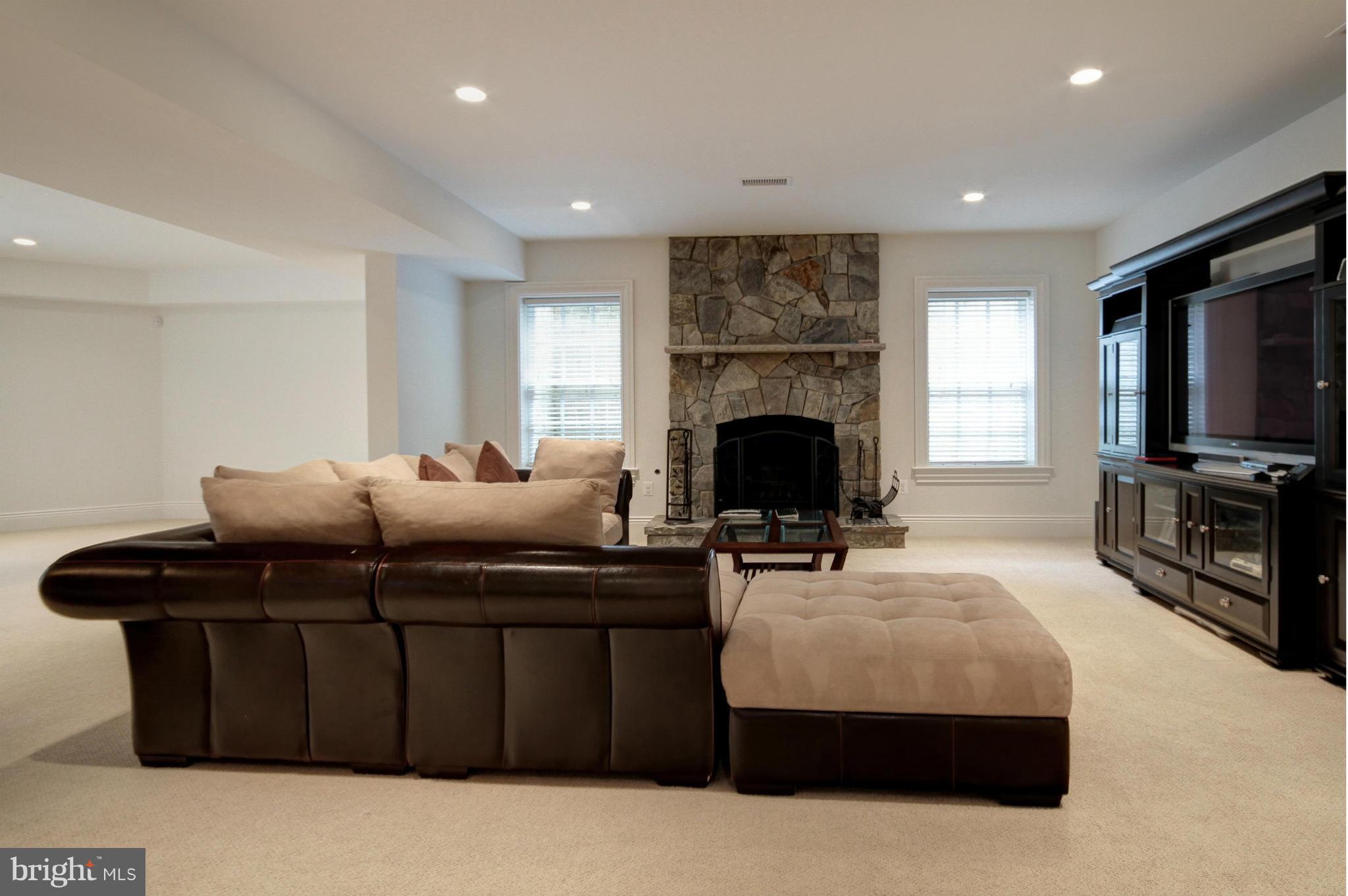 448 Springvale Road Great Falls, VA 22066 - Photo 26 of 30 a living room with furniture a fireplace and a flat screen tv