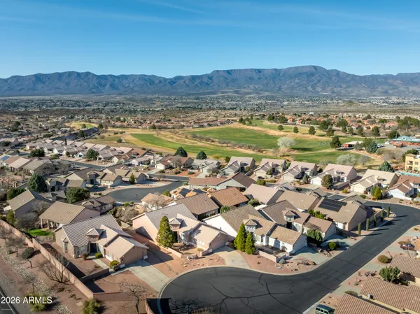 a view of city and mountain