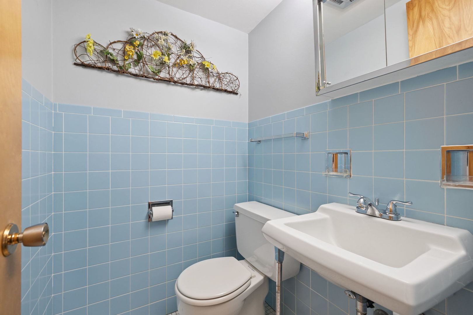 5540 Walnut Avenue, Unit 11B Downers Grove, IL 60515 - Photo 9 of 27 a bathroom with a sink a toilet and a mirror