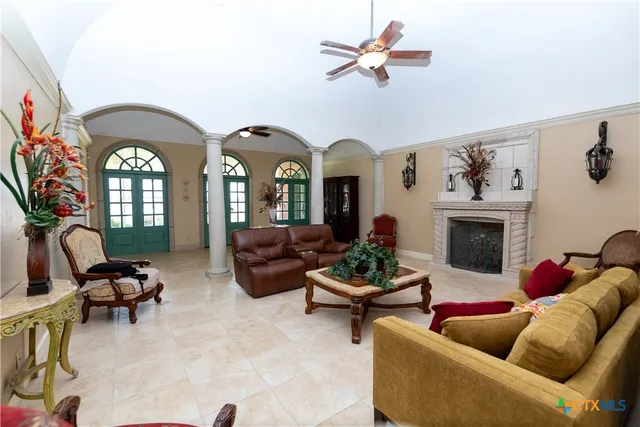 a view of living room and entryway