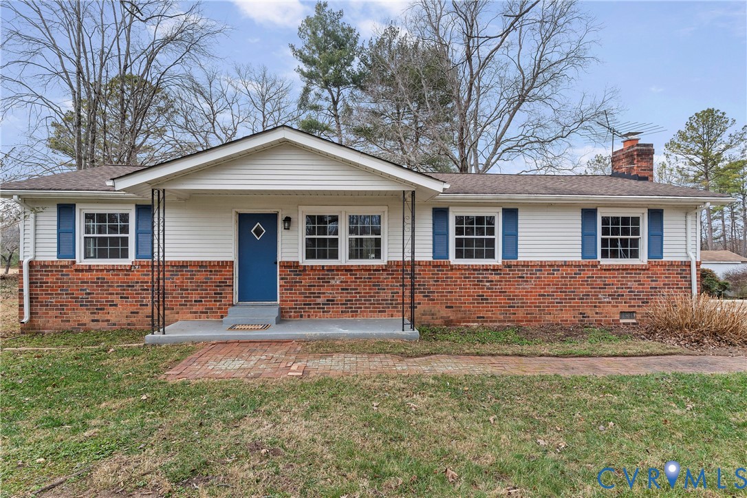 15141 Brown Pleasants Road Montpelier, VA 23192 - Photo 34 of 46 View of front facade with a porch, brick siding, a