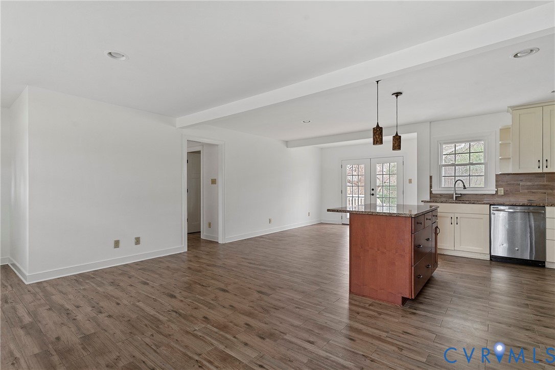 15141 Brown Pleasants Road Montpelier, VA 23192 - Photo 6 of 46 Kitchen with french doors, open shelves, hanging l
