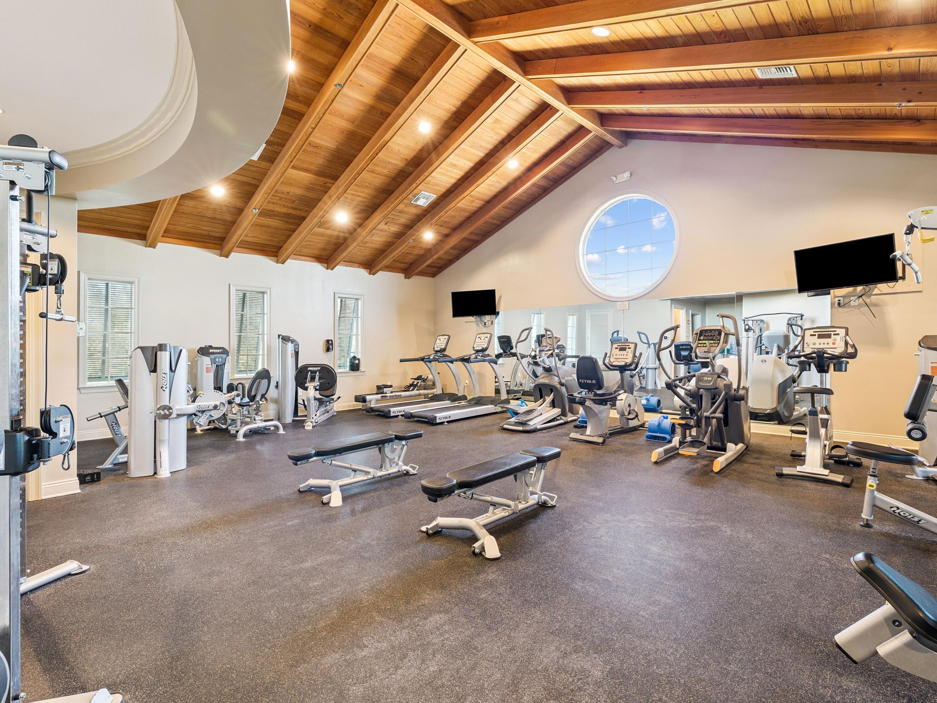 56 Blue Mountain Road, Unit B304 Santa Rosa Beach, FL 32459 - Photo 42 of 47 a view of a room with gym equipment