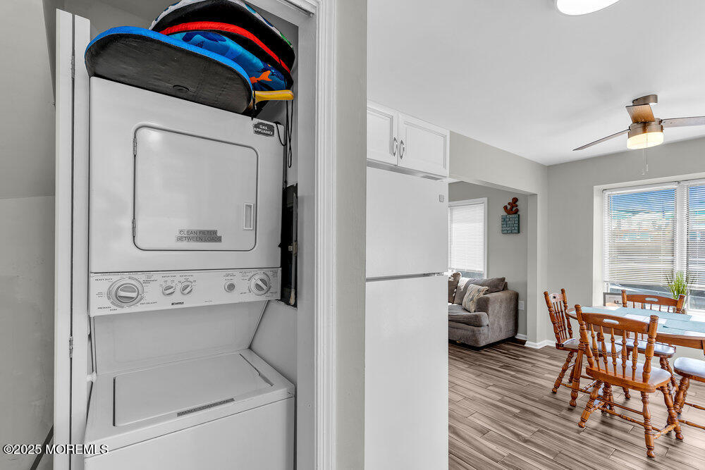 62 Sherman Avenue, Unit A1 Seaside Heights, NJ 08751 - Photo 9 of 17 a utility room with closet dryer and washer