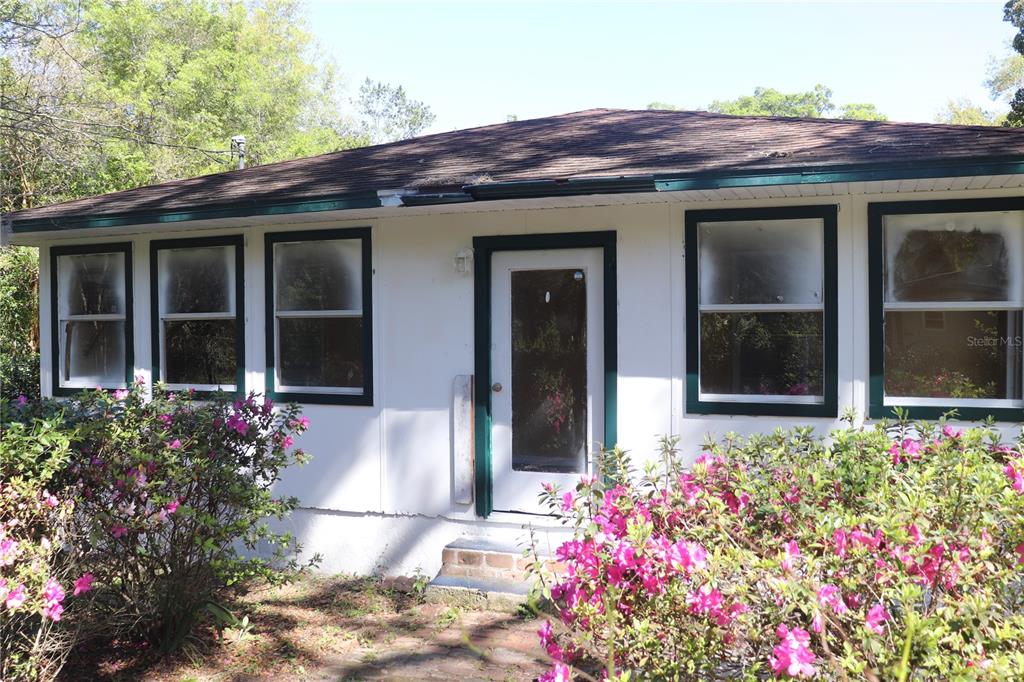 a front view of a house