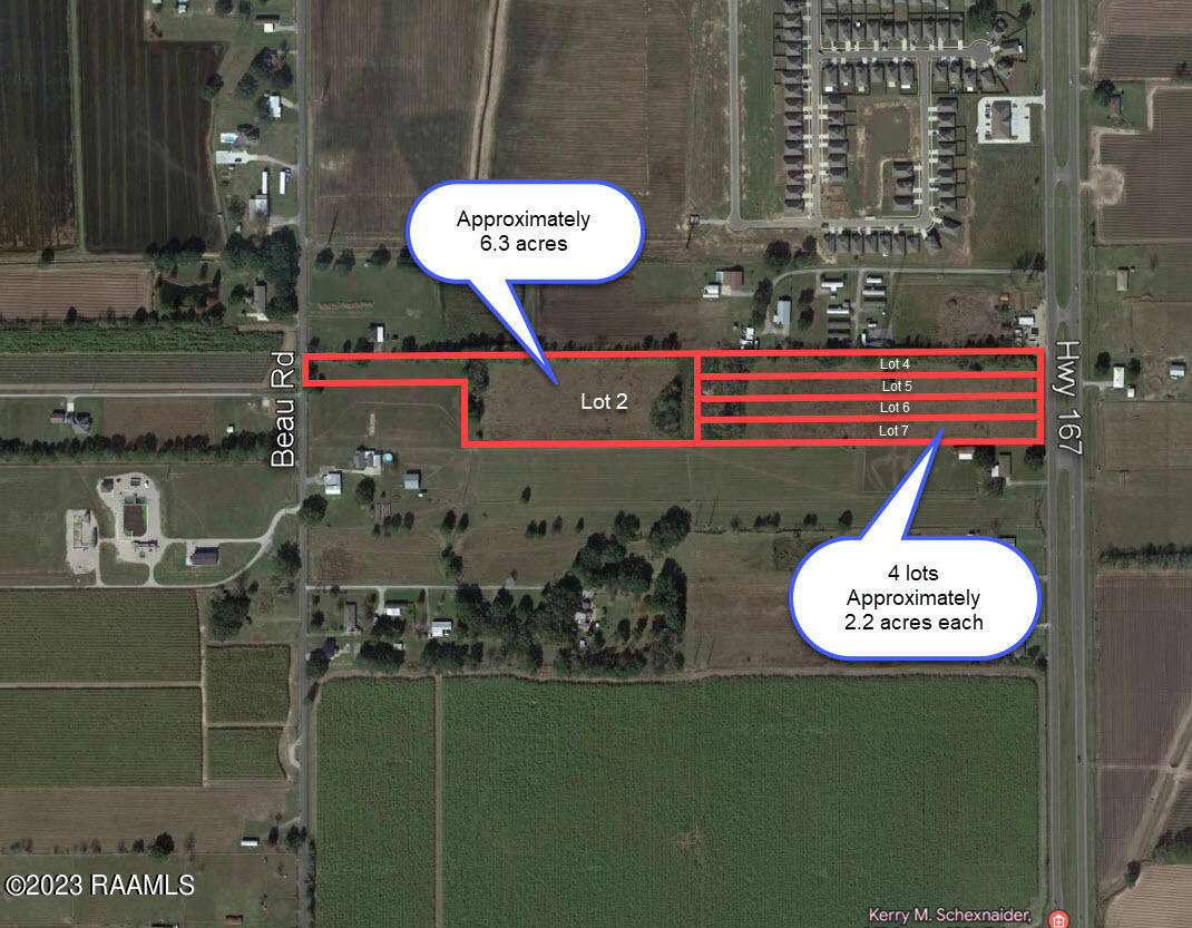 Tbd Beau Road Maurice, LA 70555 - Photo 2 of 12 Lot 2 to 7