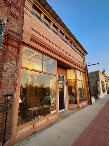 a view of a building with door