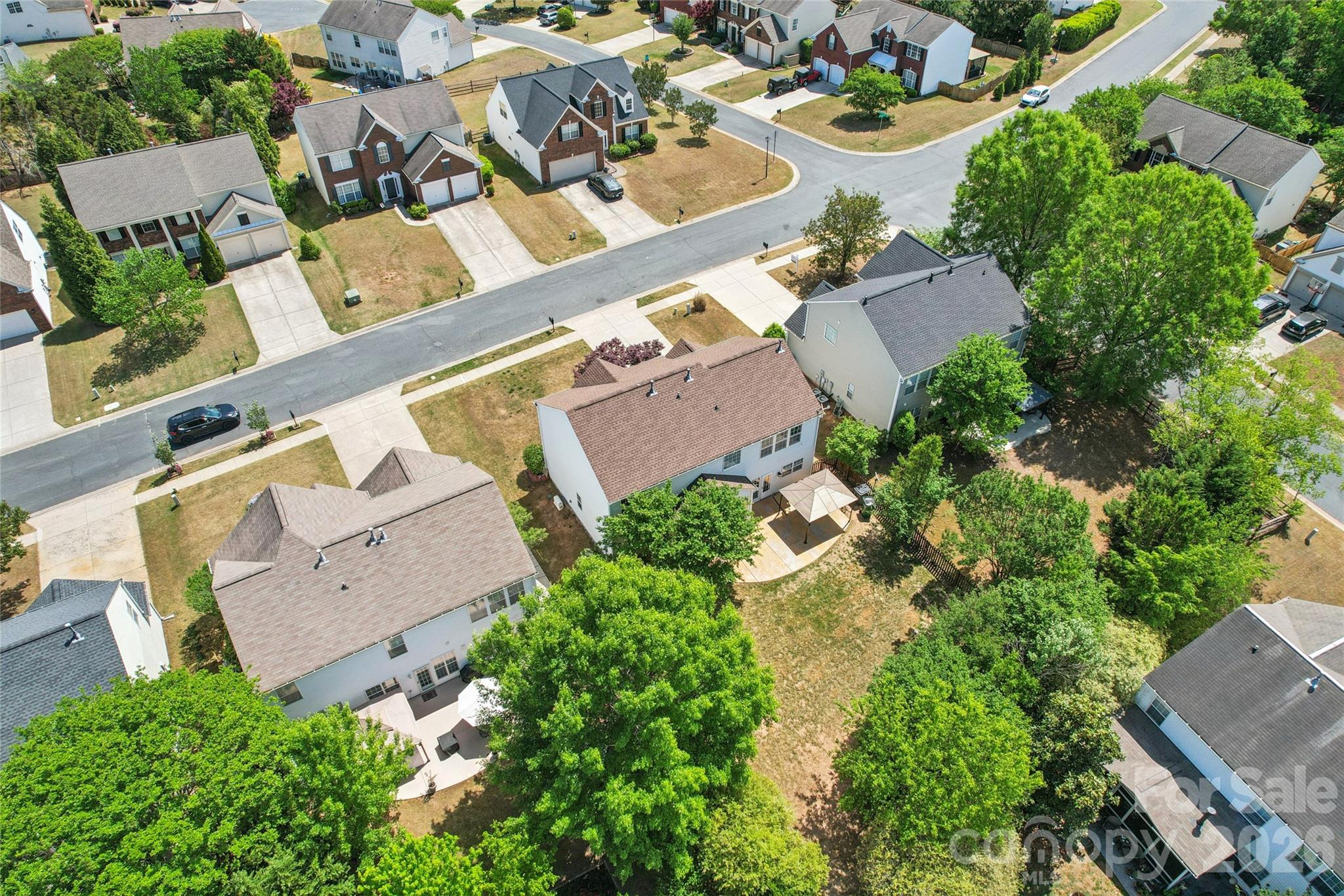 3530 Arborhill Road Charlotte, NC 28270 - Photo 42 of 45 an aerial view of residential houses with outdoor space