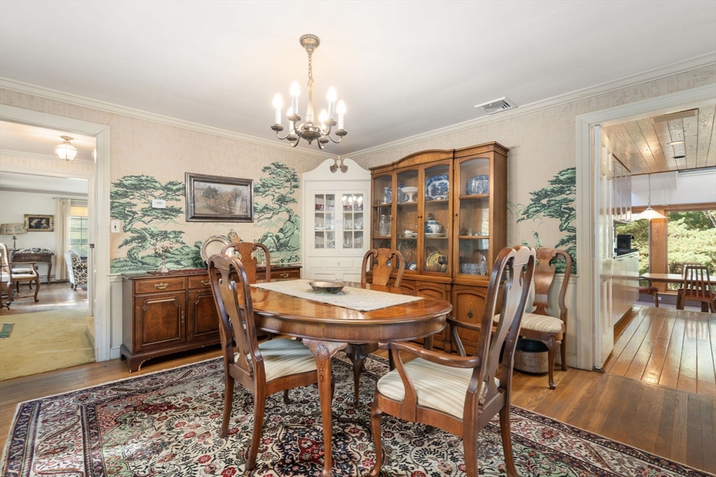 60 Possum Road Weston, MA 02493 - Photo 7 of 21 a view of a dining room with furniture window and wooden floor