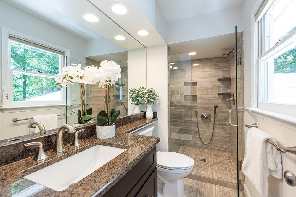 509 Compton Road Raleigh, NC 27609 - Photo 14 of 30 Updated Primary Bathroom with walk in shower Primary Bathroom