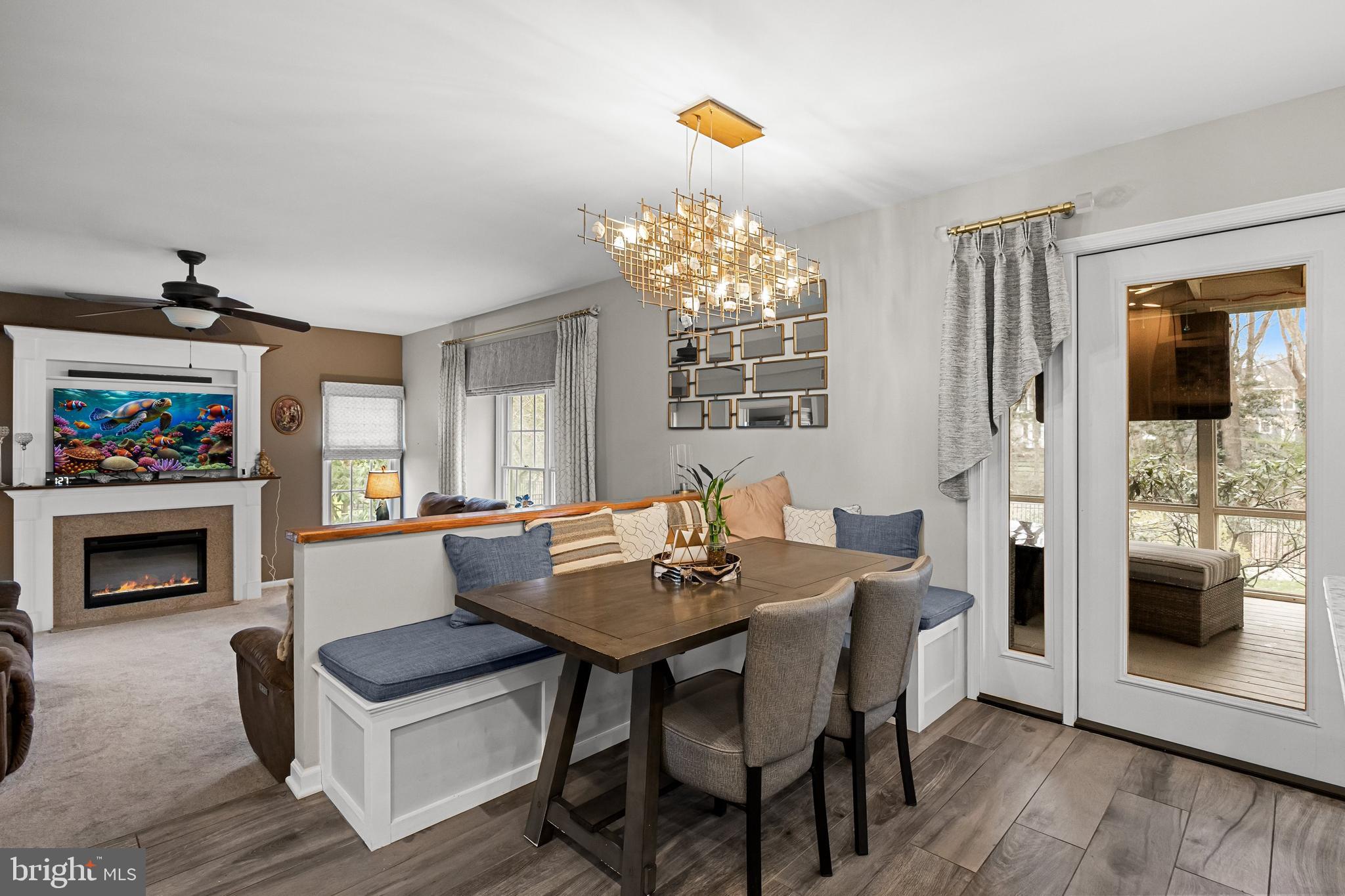 4 Mill Run Court Medford, NJ 08055 - Photo 12 of 53 a view of a dining room with furniture window and fire place