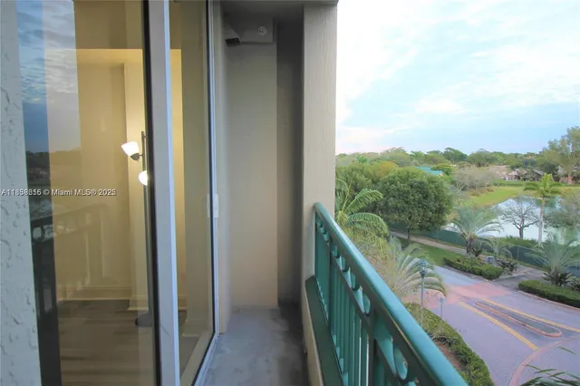 a city view from a balcony