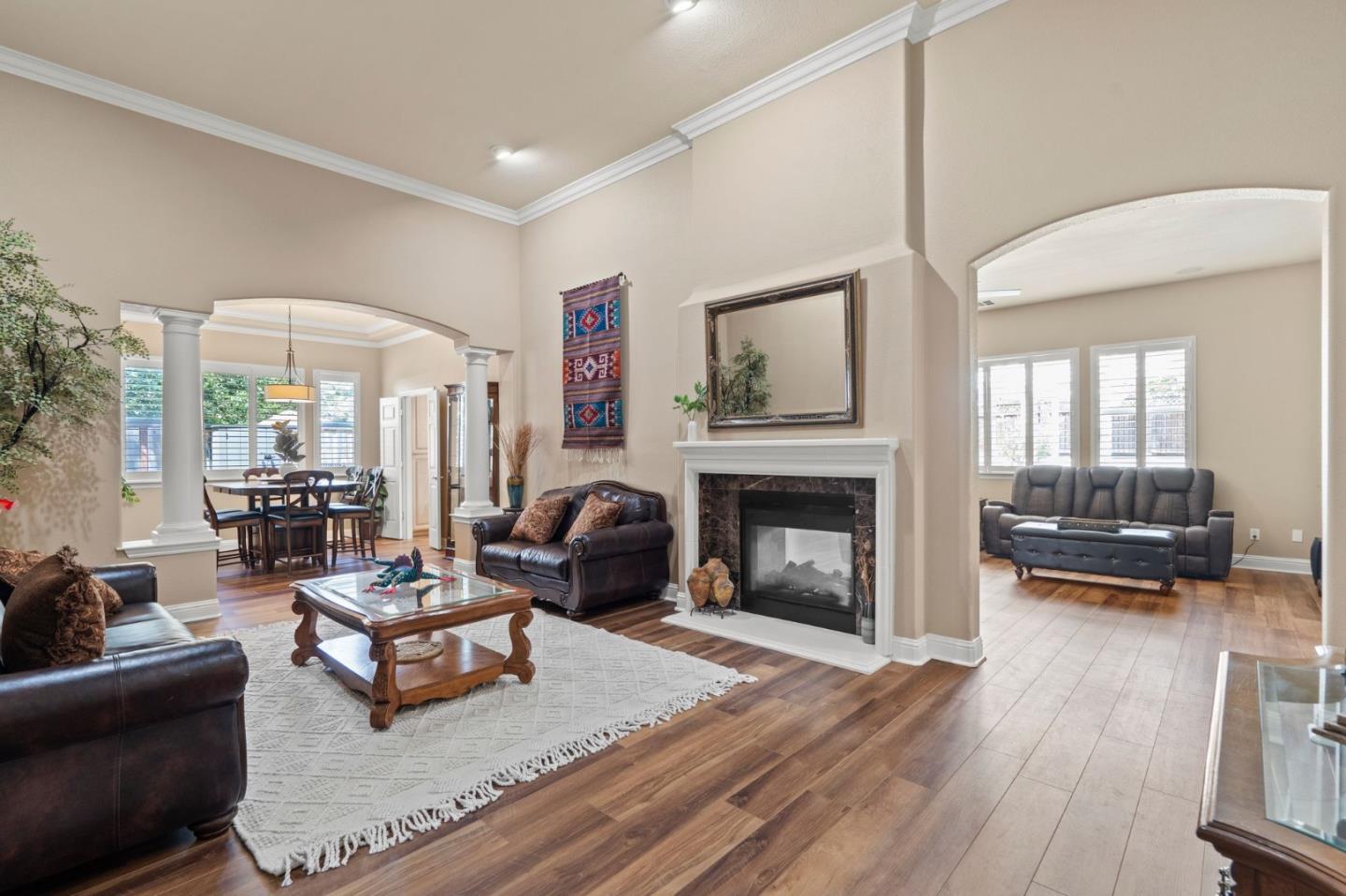 2434 Lakeside Circle Livermore, CA 94550 - Photo 4 of 35 a living room with furniture and a fireplace