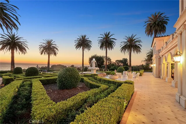 a view of outdoor space with seating area and trees