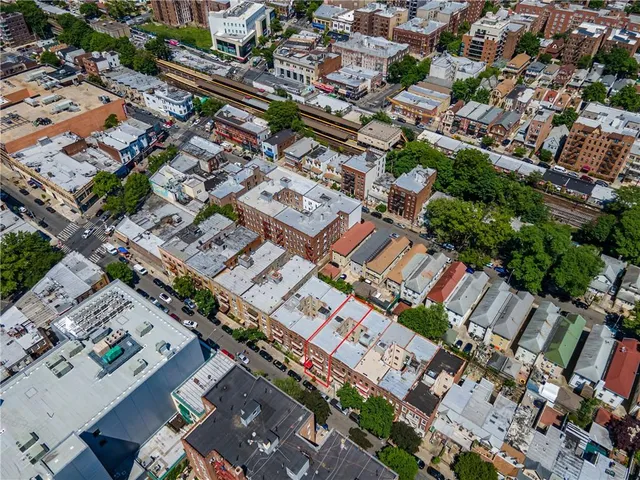 an aerial view of a city