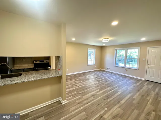 a view of a livingroom with a window