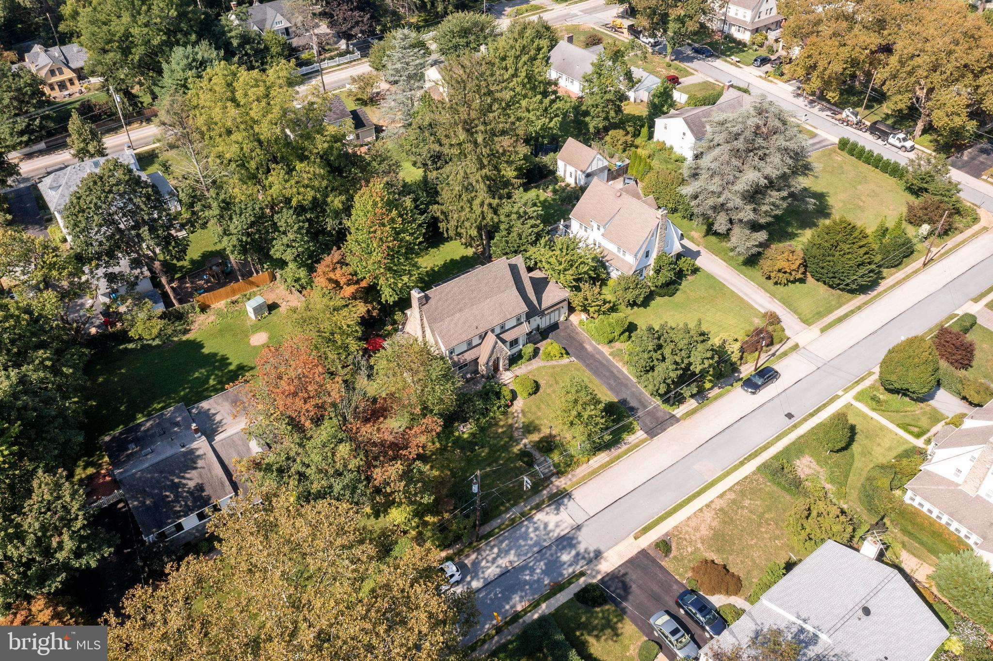 232 Walnut Road Wayne, PA 19087 - Photo 33 of 35 Front Aerial of Property on Walnut Rd