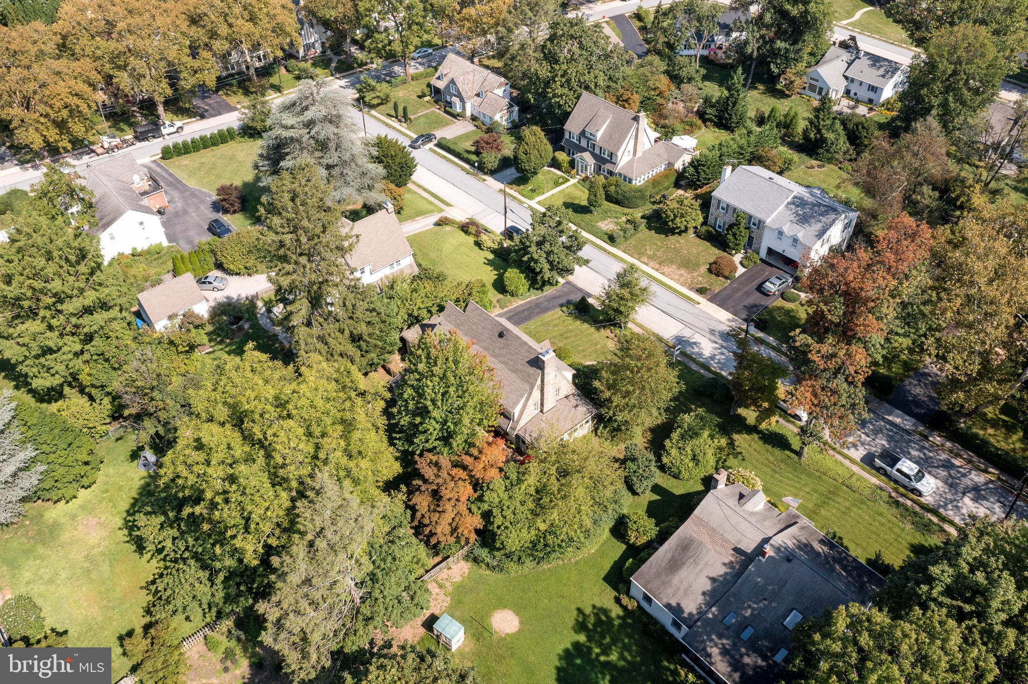 232 Walnut Road Wayne, PA 19087 - Photo 34 of 35 Rear Aerial of Property-Neighborhood Setting