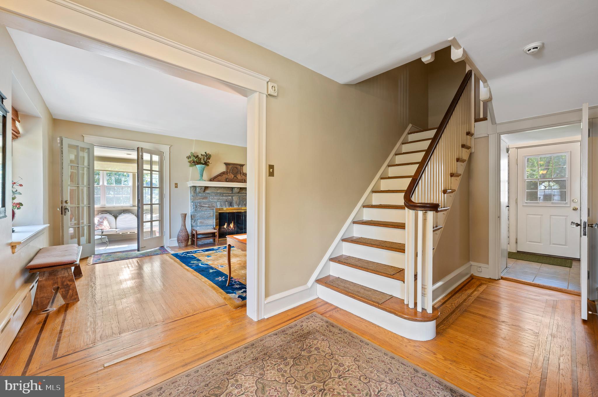 232 Walnut Road Wayne, PA 19087 - Photo 5 of 35 Gracious Foyer with Center Hall Staircase