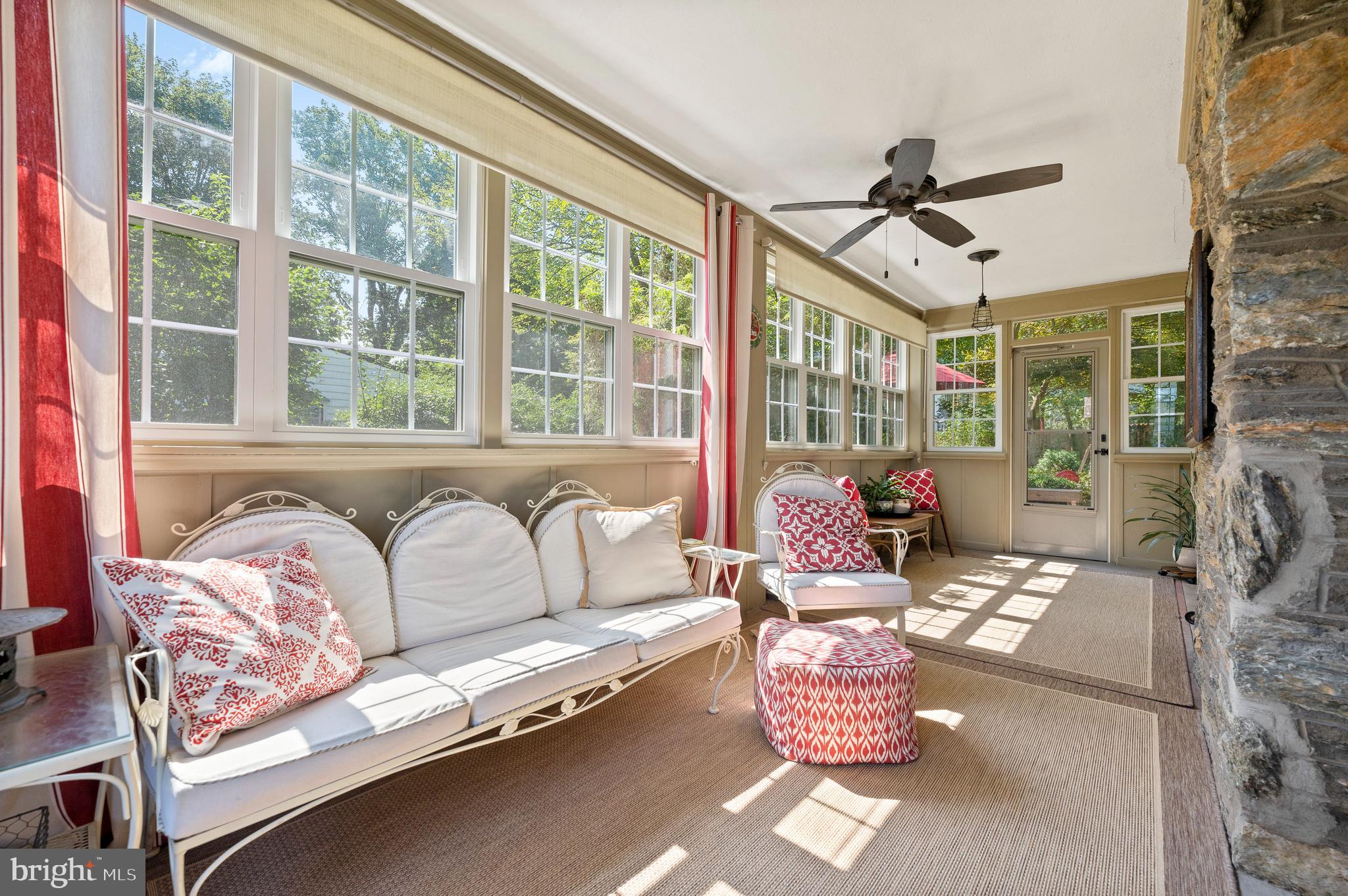 232 Walnut Road Wayne, PA 19087 - Photo 8 of 35 Enclosed Side Porch with a Wall of Windows