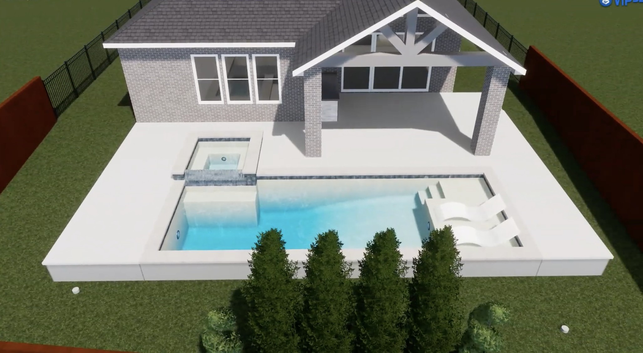 1710 Divino Pass Conroe, TX 77304 - Photo 38 of 40 Pool Rendering