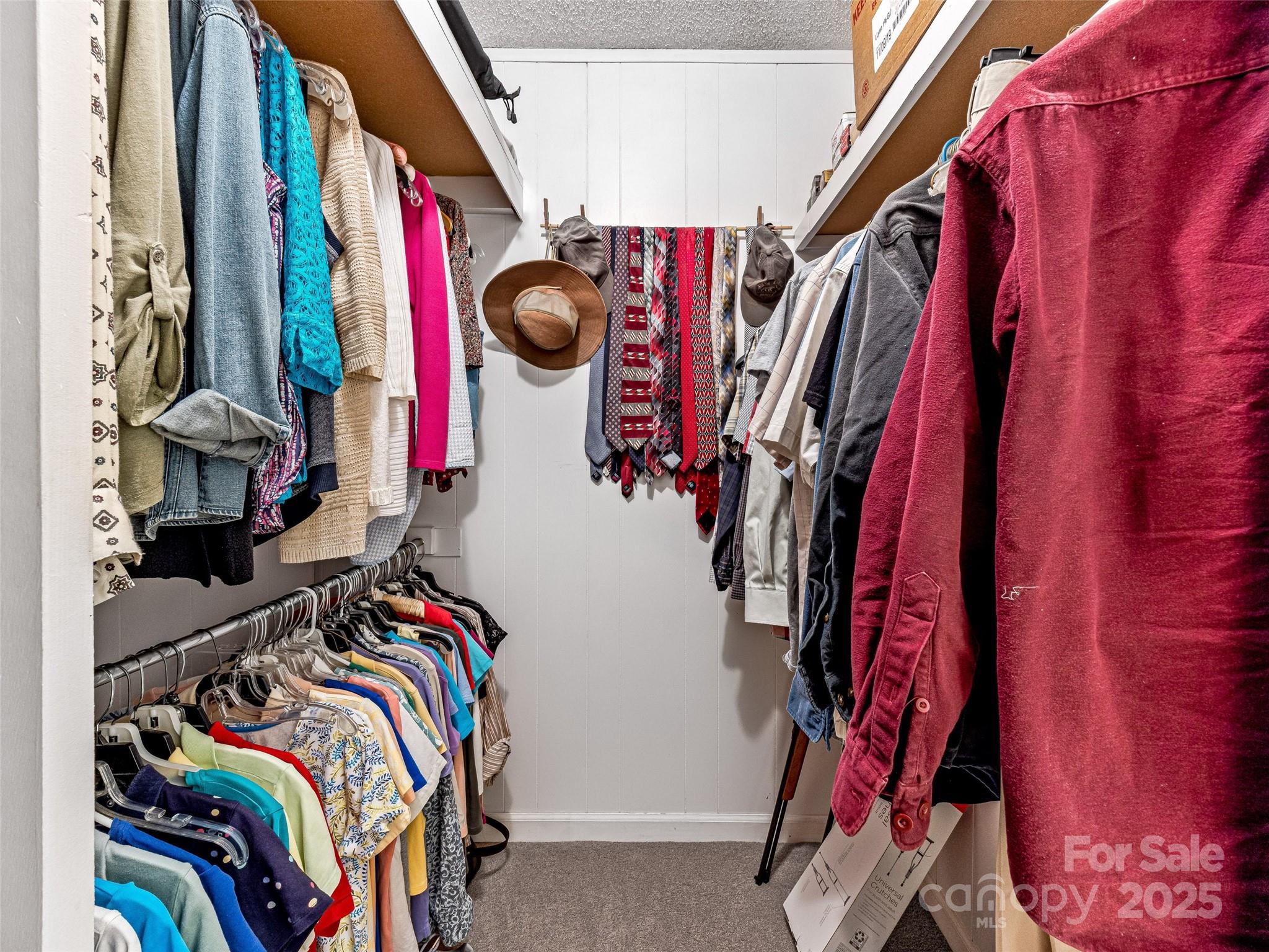 29 Tall Oaks Road Candler, NC 28715 - Photo 17 of 34 a view of walk in closet with clothes and shoes