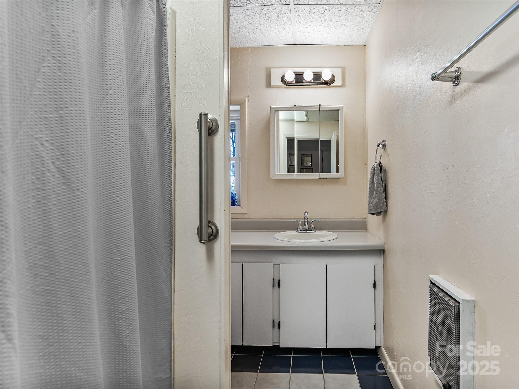 29 Tall Oaks Road Candler, NC 28715 - Photo 29 of 34 a bathroom with a sink and a mirror