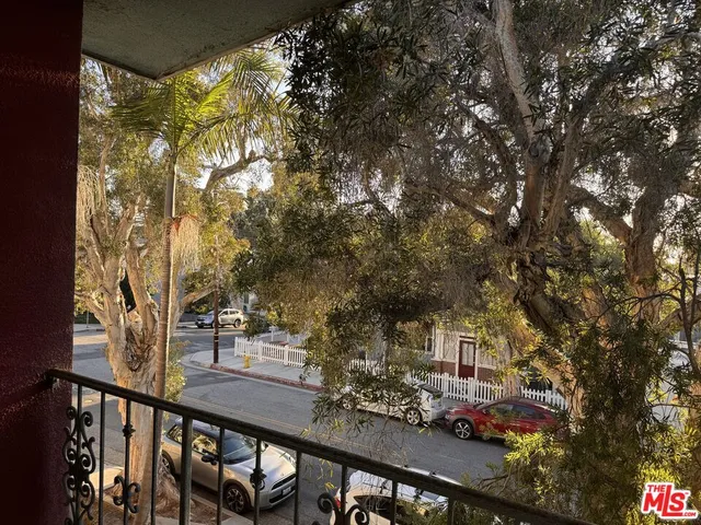 a view of city from balcony