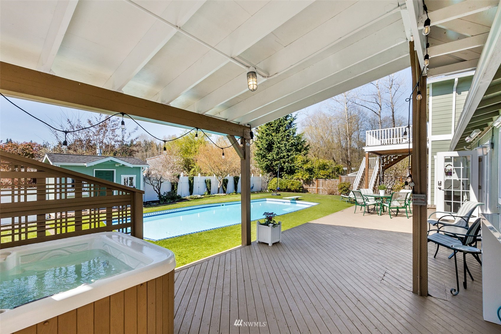 24204 Lockwood Road Bothell, WA 98021 - Photo 25 of 40 a view of a balcony with wooden floor