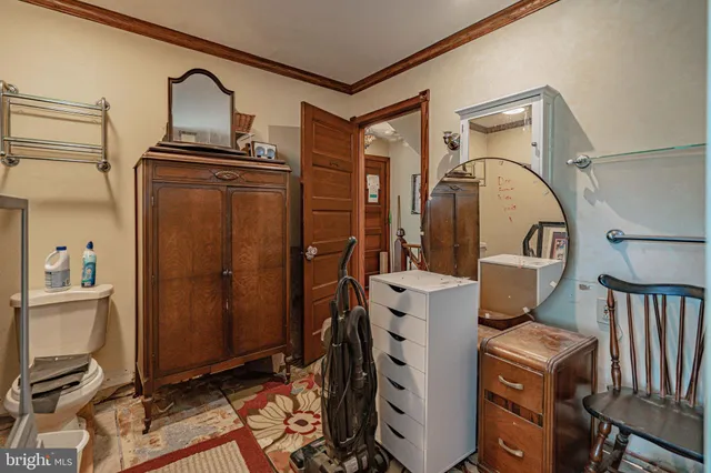 a room with furniture