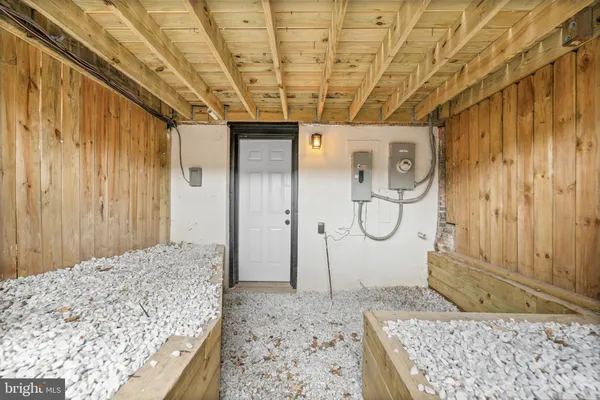 a large room with wooden floor