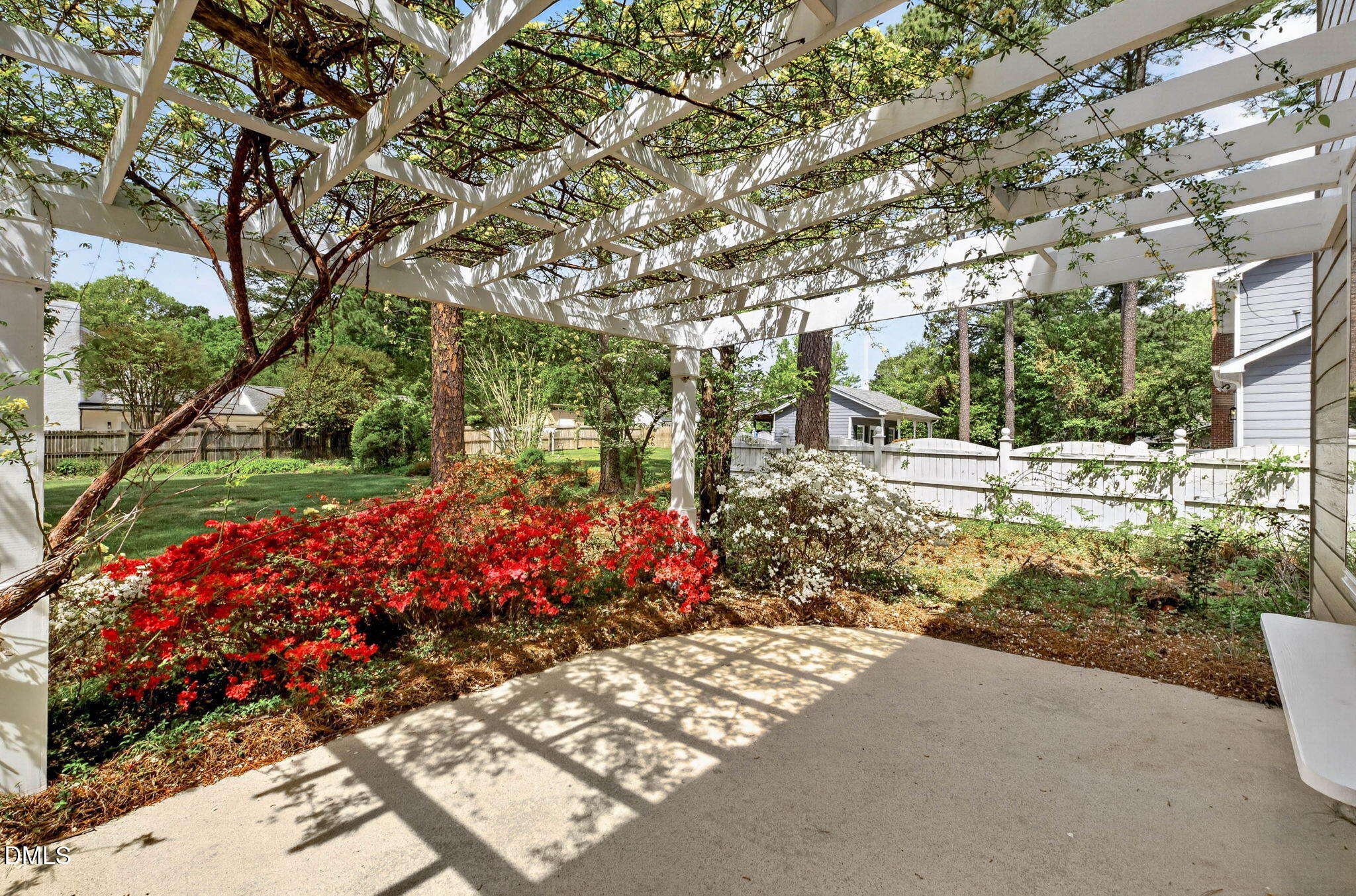 3001 Glen Burnie Drive Raleigh, NC 27607 - Photo 38 of 54 Backyard Patio and Pergola
