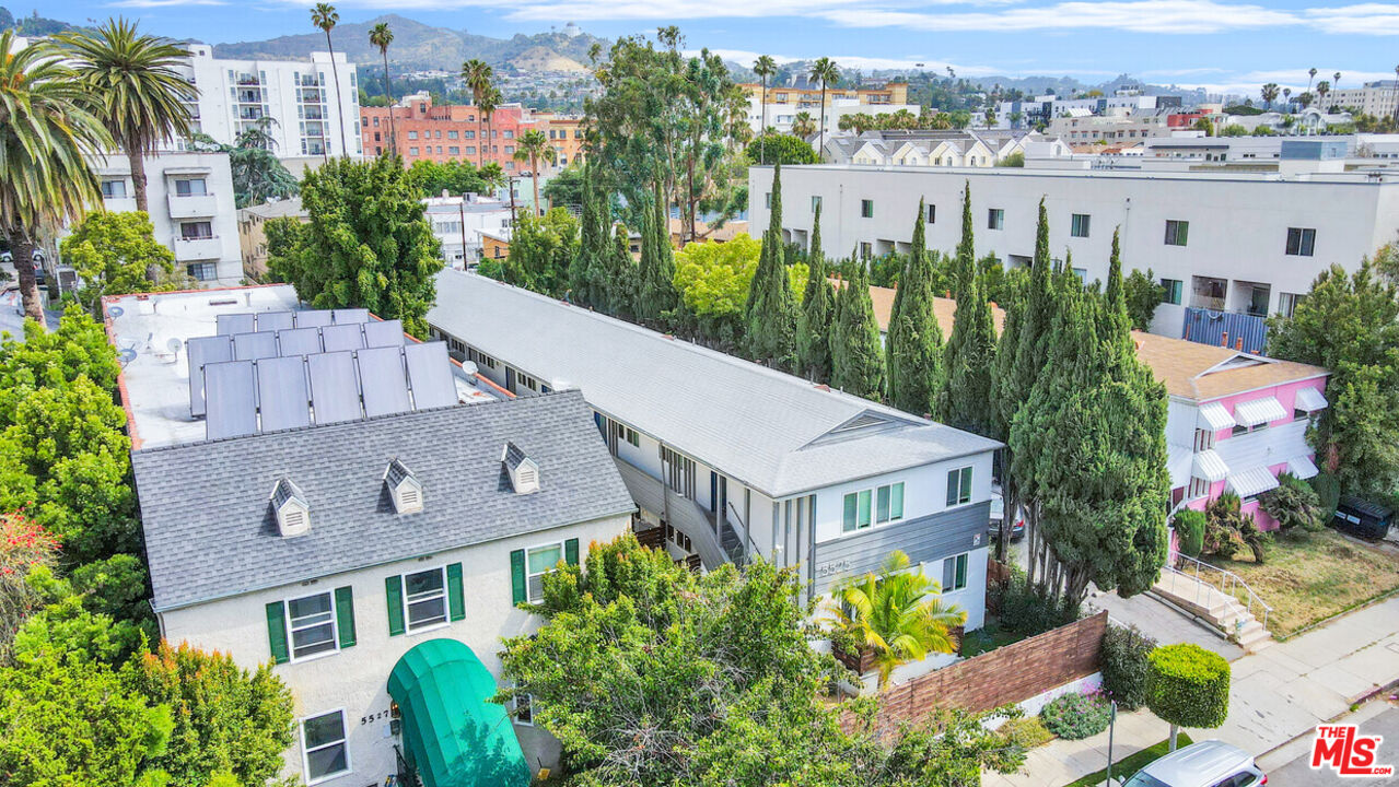 5525 Harold Way Los Angeles, CA 90028 - Photo 6 of 13 a aerial view of a house with a yard and plants