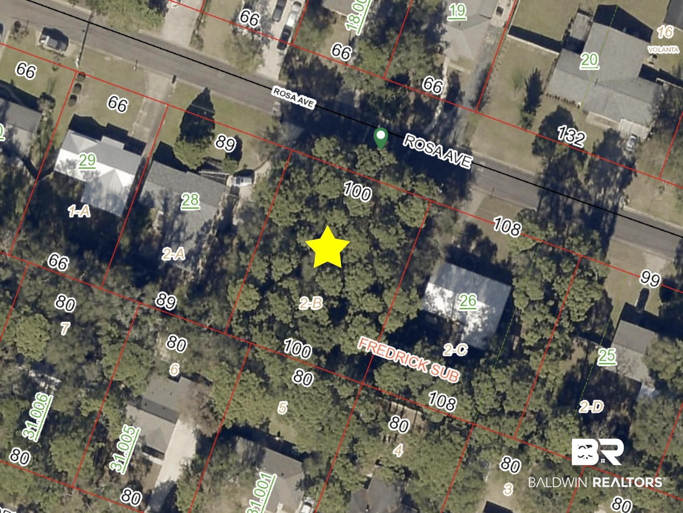 Lot 2 Rosa Avenue Fairhope, AL 36532 - Photo 4 of 10 Map of property location with property parcel outlined