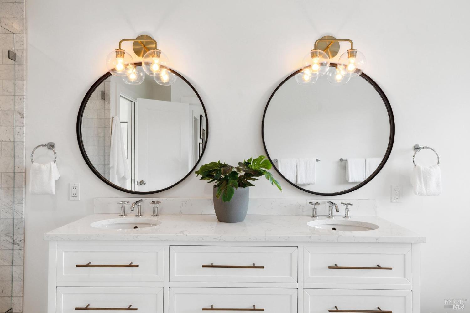 144 Richardson Drive Mill Valley, CA 94941 - Photo 16 of 43 a bathroom with a sink and mirror