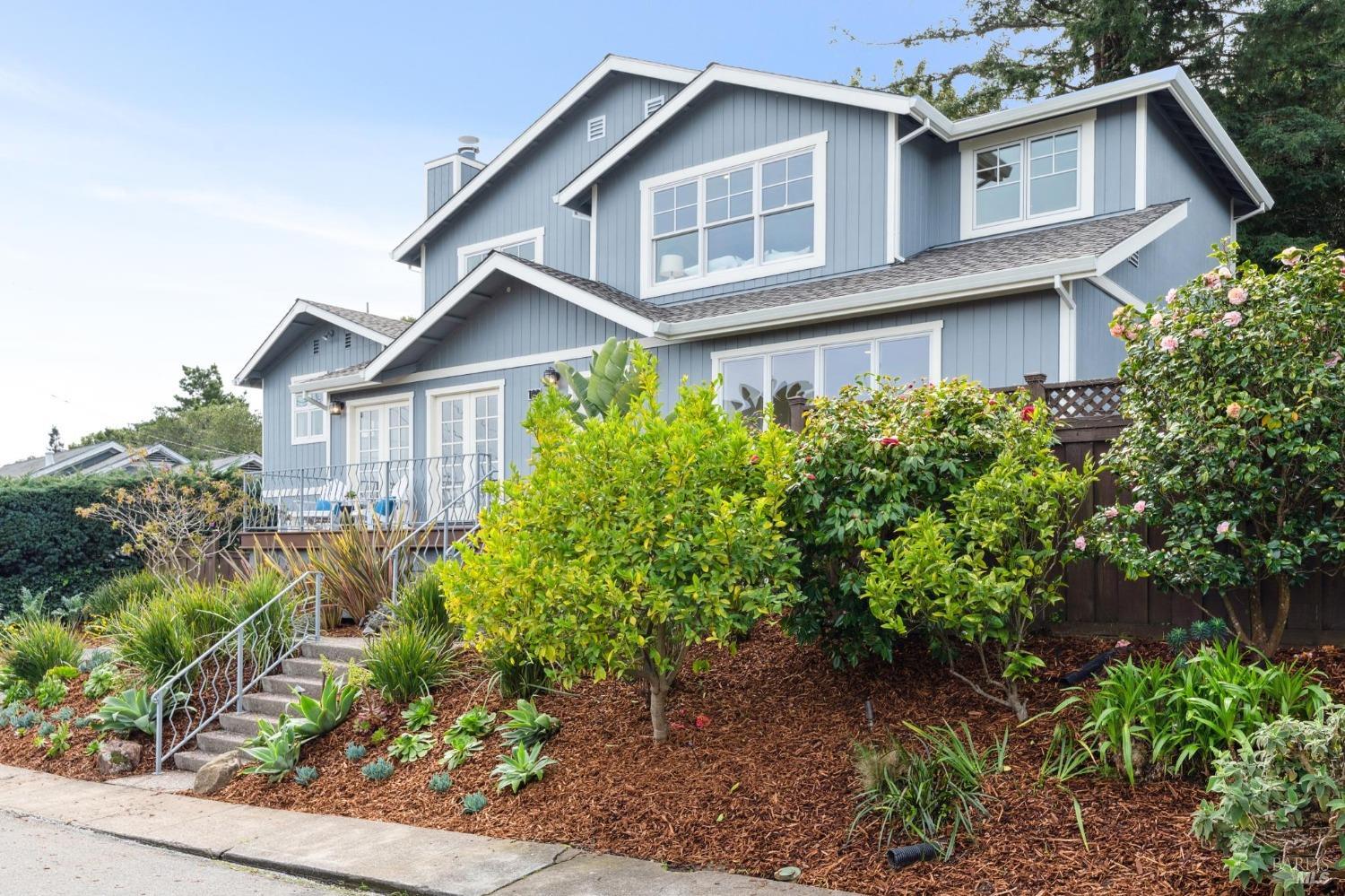 144 Richardson Drive Mill Valley, CA 94941 - Photo 2 of 43 a front view of a house with garden