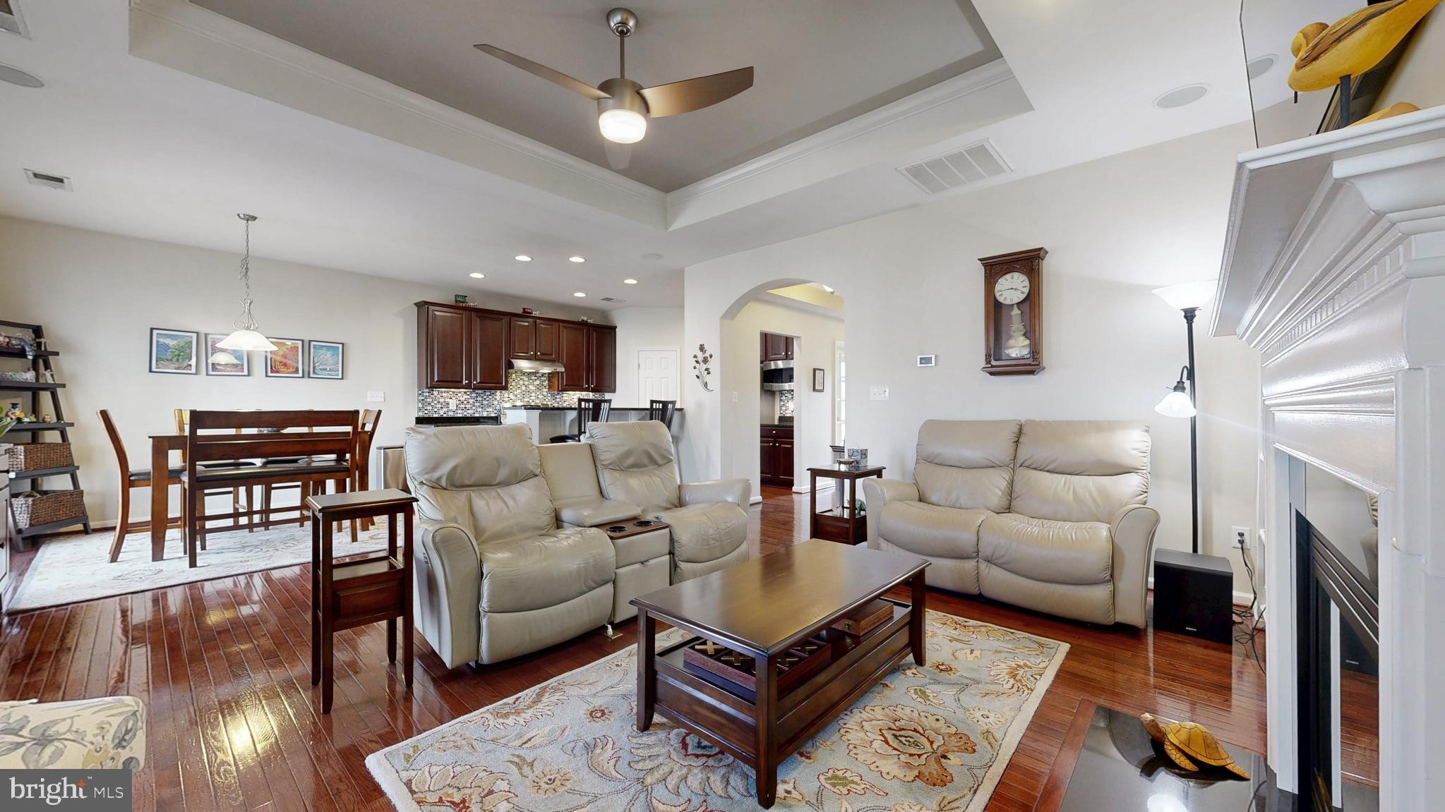 546 Stonehaven Drive Townsend, DE 19734 - Photo 19 of 60 a living room with furniture a fireplace and a flat screen tv